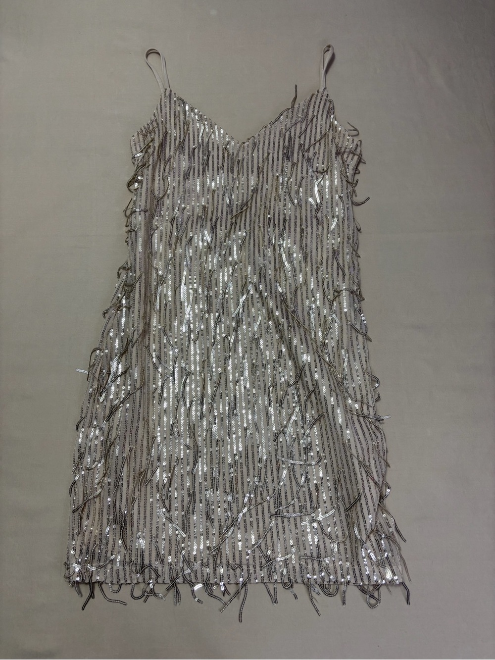 Inspired Hearts Women's Nudge Sequin Slip Dress w/ Open Back Size Large